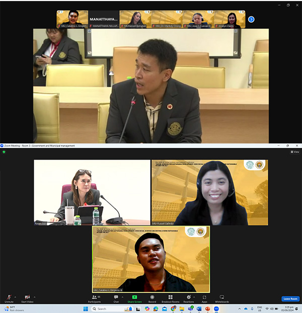 Misamis University Participates in Kasetsart University Hybrid International Conference